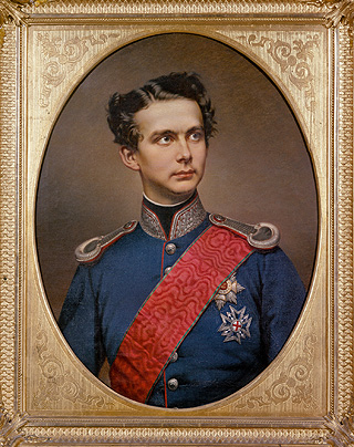 Immagine: Ritratto di Ludovico II da giovane (W. Tauber); 1864