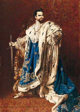 Picture: King Ludwig II, painting by Gabriel Schachinger, 1887